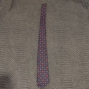 Paco Rabanne Navy and‎ Red Patterned Tie Made In France